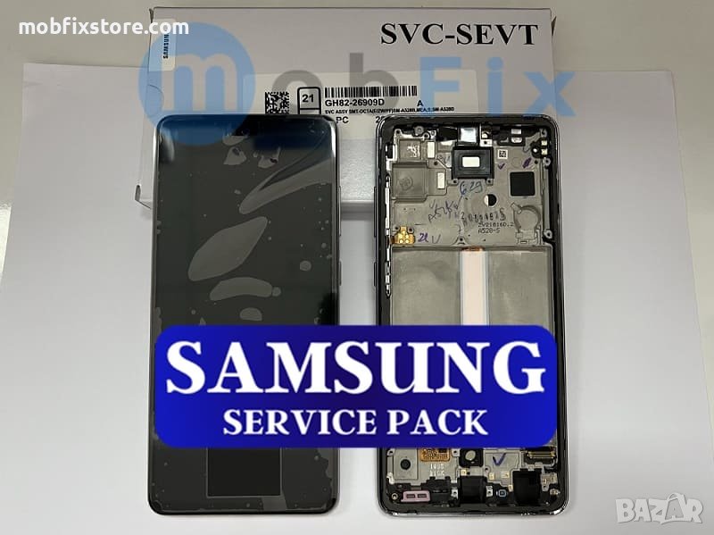 Оригинален дисплей с рамка за Samsung Galaxy A52s, A528B / Service Pack, снимка 1