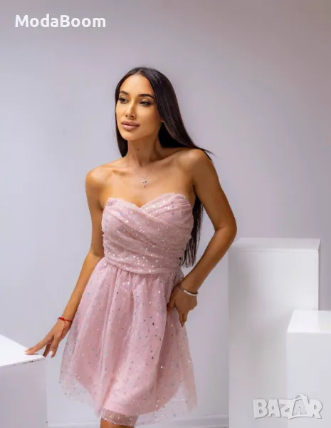 Розова дамска рокля , снимка 1