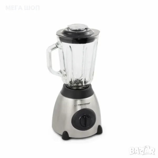 Блендер Esperanza, 500W, 1.5л., Стъклена кана, Инокс черен, снимка 1