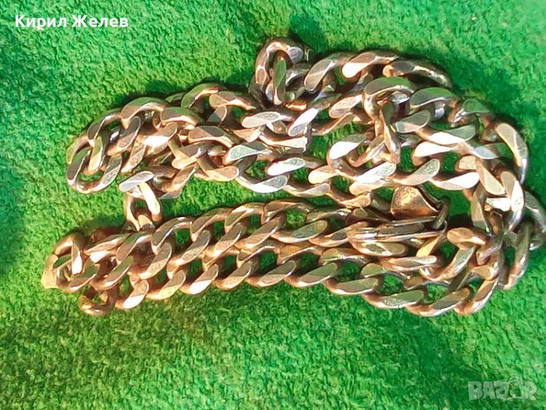 ВНУШИТЕЛЕН СТИЛЕН СРЕБЪРЕН ЛАНЕЦ СРЕБРО 925 ЗДРАВА КЛАСИЧЕСКА ПЛЕТКА 48700, снимка 1