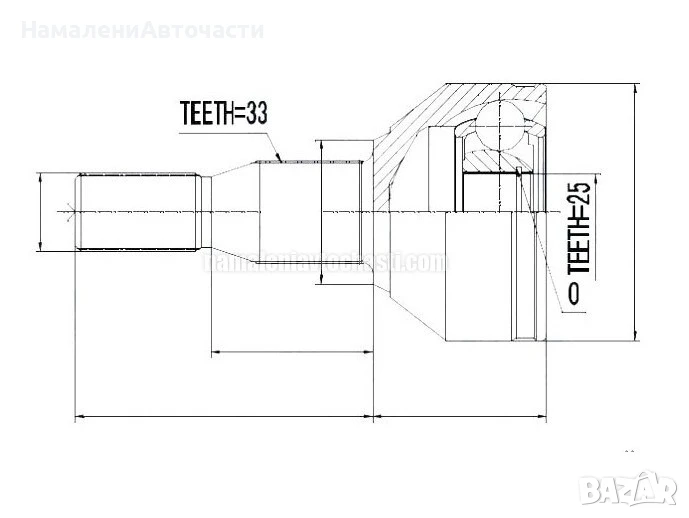 Външно каре 9118846 NPZPL031 Opel Sintra 2.2, снимка 1