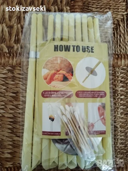 Ароматни восъчни свещи за уши за ефективно премахване на ушната кал 10 бр. , снимка 1
