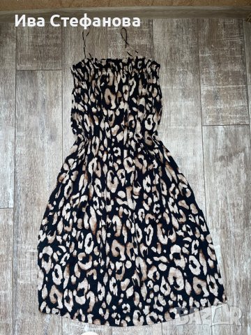 Нова леопардова  ежедневна спортно елегантна дълга рокля hm H&M, снимка 7 - Рокли - 41223425