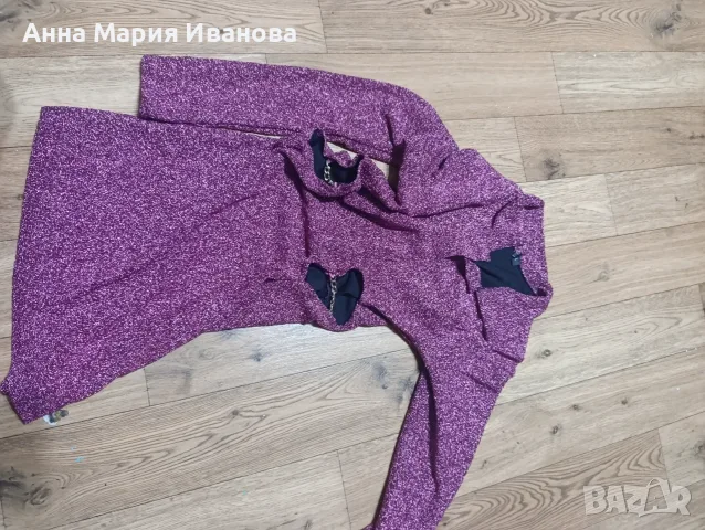 Къса лъскава рокля, снимка 2 - Рокли - 55780336