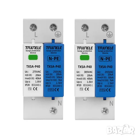 AC SPD 1P+NPE 275V 40kA T1+T2 защита от пренапрежение