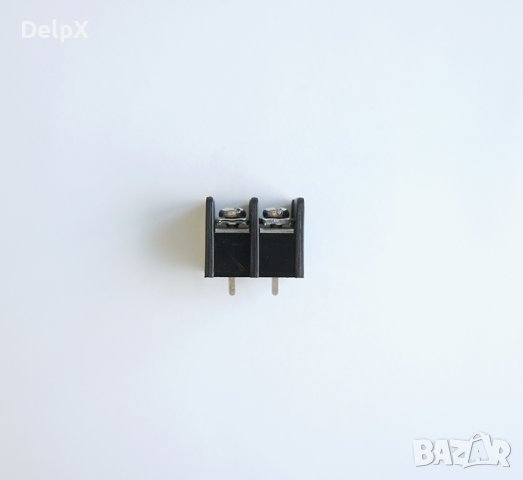 Лустер клема за платка 20A 220V черна 2pin 4mm2, снимка 1