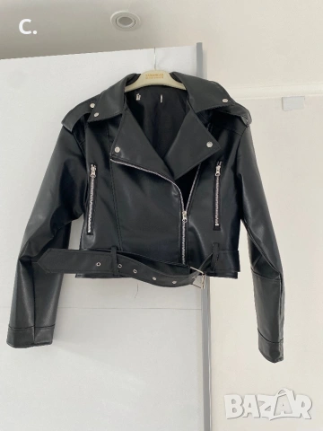 Кожено яке, снимка 3 - Якета - 53799789