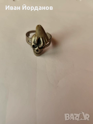 Пръстени - позлатен и рокерски, снимка 7 - Пръстени - 53858227