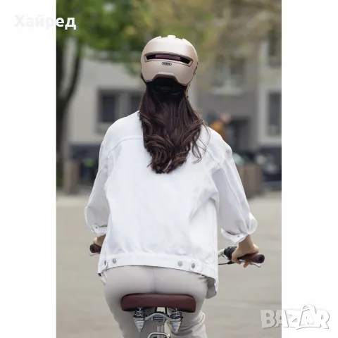 Нова Каска ABUS HUD-Y Helmet - champagne gold М размер, снимка 4 - Аксесоари и консумативи - 56185117