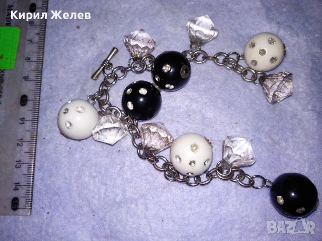 ПРЕКРАСНА КРИСТАЛНА ИСКРЯЩА СРЕБРИСТА МОДНА АРТ ГРИВНА 29260, снимка 4 - Гривни - 41866009