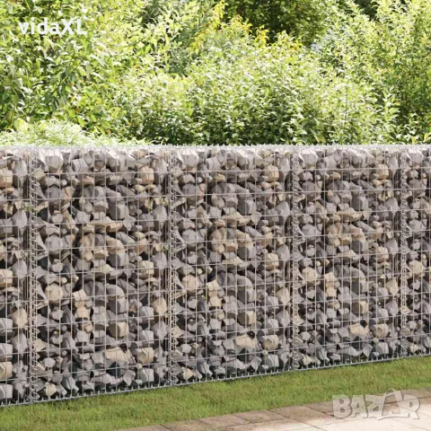 vidaXL Габион кошница с капаци, поцинкована тел, 100x100x30 см, снимка 2 - Огради и мрежи - 56146014