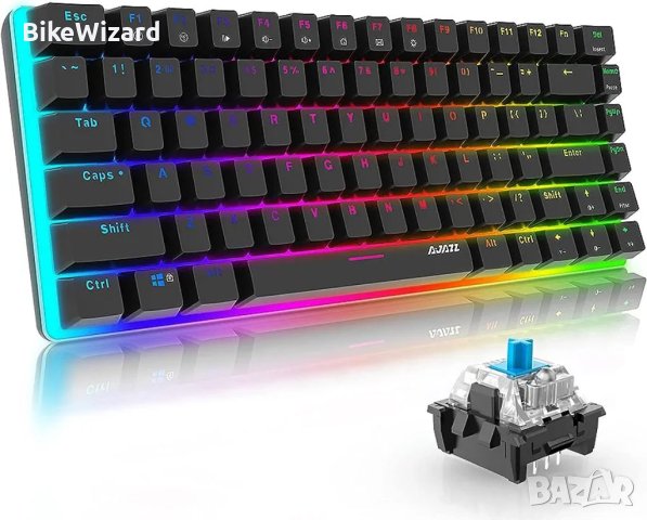 Ajazz AK33 механична гейминг клавиатура RGB осветление  82 бутона , снимка 1 - Клавиатури и мишки - 41684896