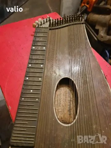 Стар струнен инструмент цитра, снимка 7 - Антикварни и старинни предмети - 50091199