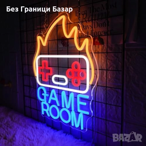 Нов знак Гейминг неонова лампа за стена LED табела Game Room Украса стая, снимка 5 - Декорация за дома - 52818436