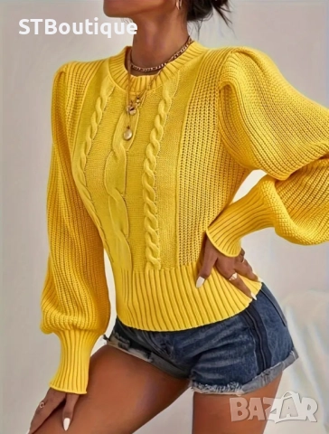 🌸 Дамски мек пуловер в различни цветове – Уют и стил от STBoutique!, снимка 12 - Блузи с дълъг ръкав и пуловери - 52320442