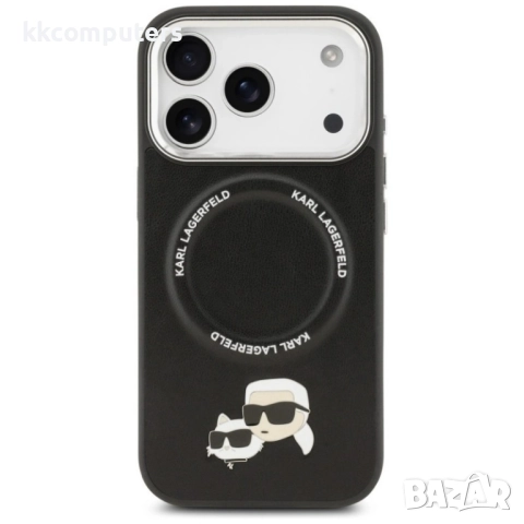 Оригинален кейс Karl Lagerfeld Karl and Choupette Pins MagSafe и Протектор За iPhone 17 Pro Max (6.9, снимка 2 - Калъфи, кейсове - 52210903