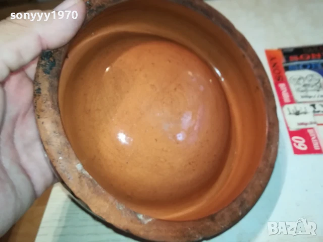 ГОЛЯМ ПЕПЕЛНИК-КЕРАМИКА 18Х5СМ 0208252023LCHERY, снимка 12 - Антикварни и старинни предмети - 51230317