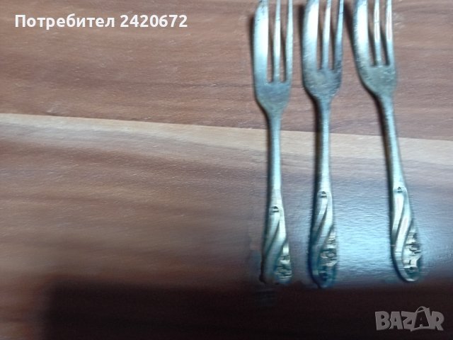 стари сребърни  вилички и  лъжички, снимка 3 - Колекции - 42688951