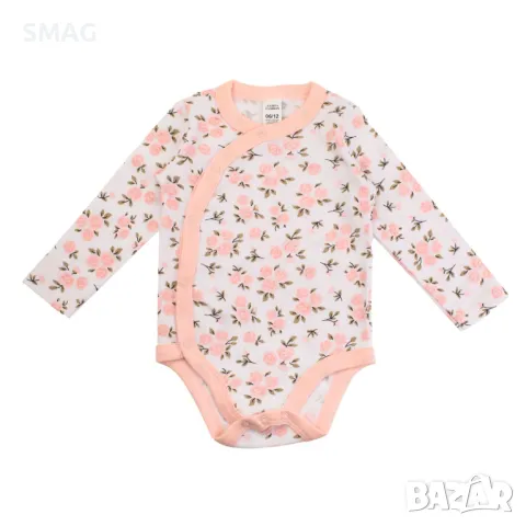 Бебешко памучно боди Бяло Розово Флорално S_1230475