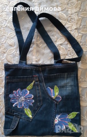 Дънкови чанти ръчна изработка.., снимка 13 - Чанти - 40578162