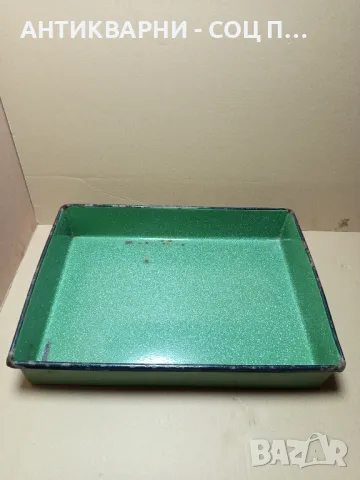 Соц Стара Емайлирана Тава За Печене На Месо., снимка 2 - Антикварни и старинни предмети - 49817314