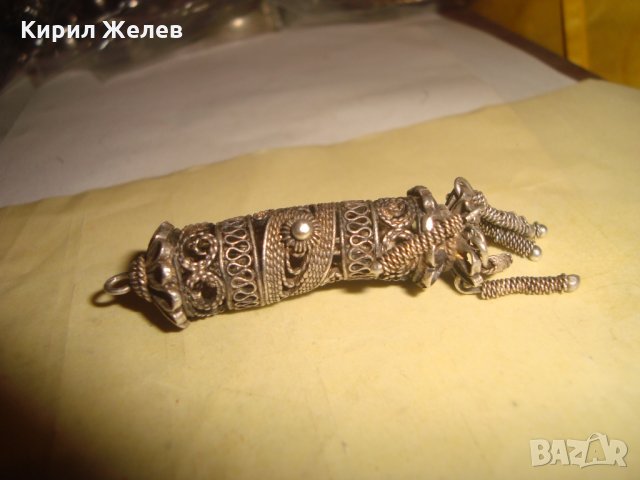 СТАРИННА СРЕБЪРНА ВИСУЛКА ФИЛИГРАННО ВИСОКОПРОБНО СРЕБРО НЕВЕРОЯТНА МАЙСТОРСКА РЪЧНА ИЗРАБОТКА 25213, снимка 10 - Антикварни и старинни предмети - 34854543