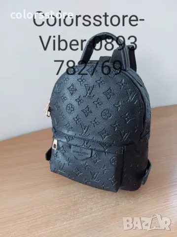 Черна раница  Louis Vuitton-SG128k, снимка 3 - Раници - 47615281