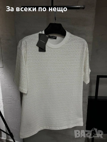 Dolcd&Gabbana Мъжка Бяла Тениска👕Мъжка Блуза С Къс Ръкав В Бял Цвят Долче И Габана Код MensPoint43