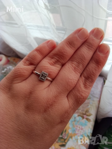 Сребърен пръстен с камъни,размер 66 , снимка 2 - Пръстени - 52129334