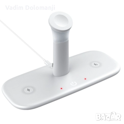 Безжично зарядно за мобилни устройства 3 в 1 + лампа, снимка 2 - Безжични зарядни - 52425739