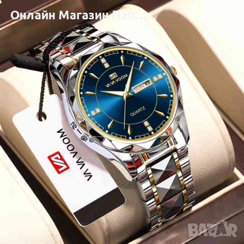 VA VA VOOM 2731 мъжки кварцов часовник с пълен календар, снимка 15 - Мъжки - 53168023