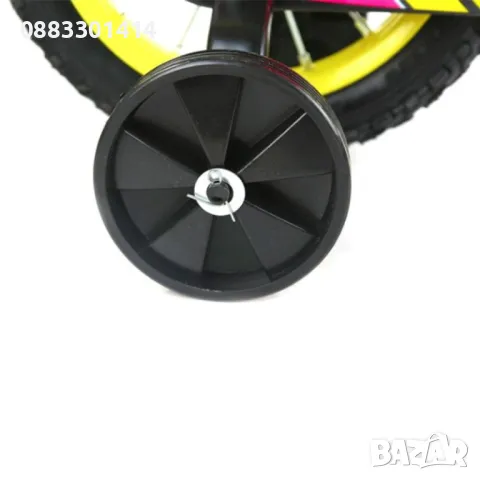 Детски велосипед с помощни колела и кош , снимка 5 - Велосипеди - 50216406