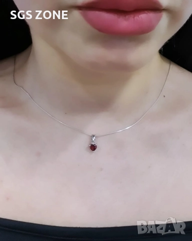 Сребърни висулки с топаз, гранат, аметист, перидот, цитрин и други естествени камъни, снимка 2 - Колиета, медальони, синджири - 52276076