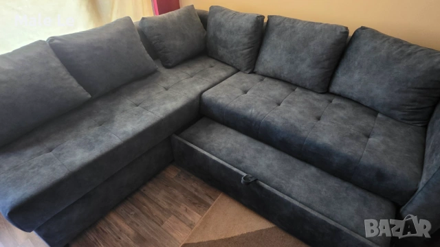 Ъглов диван с функция сън и ракла , снимка 4 - Дивани и мека мебел - 53780388