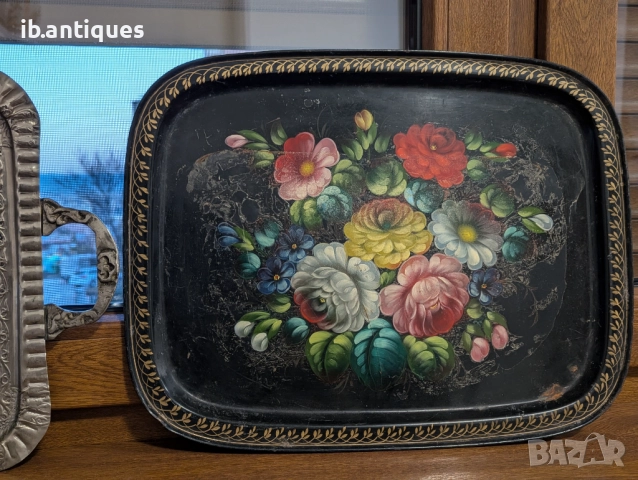 Стар поднос, снимка 2 - Аксесоари за кухня - 52529071