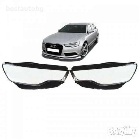 Стъкла / капаци за фарове за Audi A6 C7 (2010-2014) LED, снимка 1