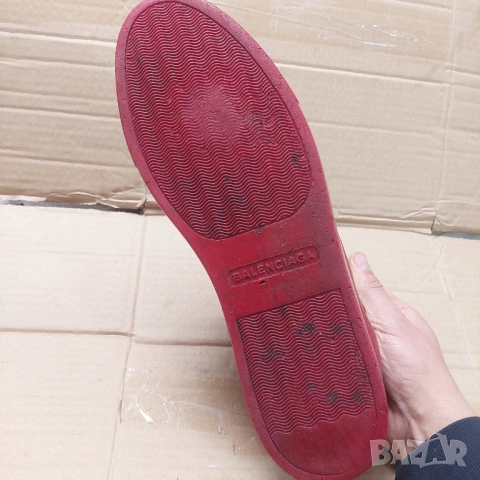 оригинални Balenciaga Arena High-Top Burgandy Red номер 46 ,5 сникърси / маратонки / кецове , снимка 10 - Маратонки - 52435596