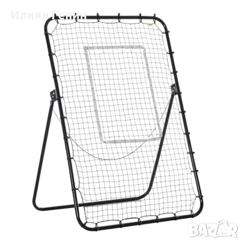 HOMCOM Мрежа за отскок на футбол, регулируем ъгъл