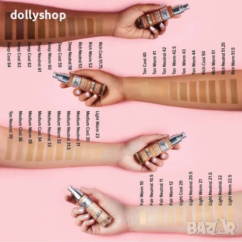 Фондьотен It cosmetics foundation your skin but better foundation+skincare -Цвят Medium neutral 31, снимка 7 - Декоративна козметика - 51151821