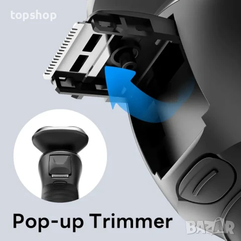 НОВА Qhot Електрическа самобръсначка, 2024г. за глава, брада и лице 3 в 1 Водоустойчива, ротационна, снимка 3 - Тримери - 50511222