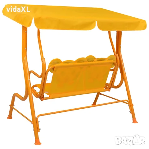 vidaXL Детска градинска люлка, жълта, 115x75x110 см, текстил, снимка 3 - Детски люлки - 56147652
