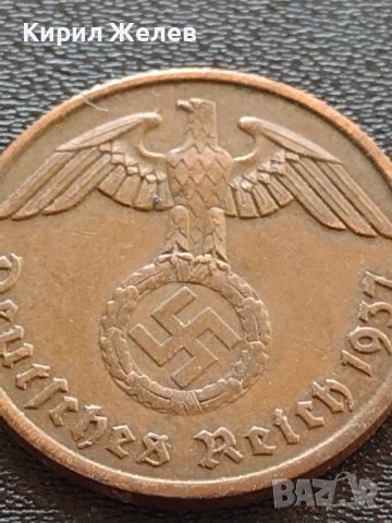 Две монети 2 райхспфенинг 1937г. / 10 райхспфенинг 1941г. Трети райх с СХВАСТИКА редки 31576, снимка 6 - Нумизматика и бонистика - 40649077