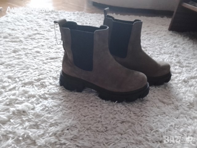 Много актуален модел - тютюневи боти естествен велур / набук, снимка 8 - Дамски боти - 35853749