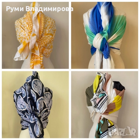 Голям, квадратен, тънък шал Moods of Norway/ HM и други