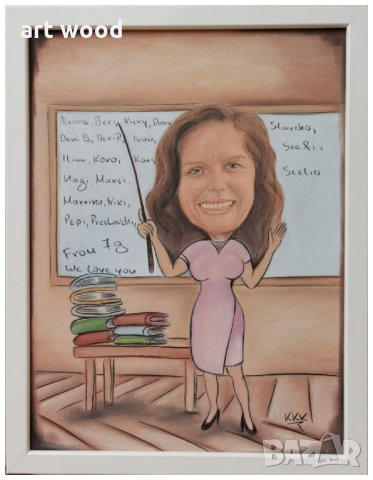 Ръчно рисувана карикатура - шарж по снимка за учител/ка, снимка 11 - Други услуги - 33110728