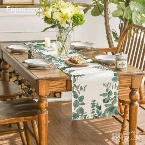 Artoid Mode Eucalyptus Раннер, покривка за маса, декорация за кухня и трапезария, за вътрешна и външ, снимка 3 - Други - 48922164
