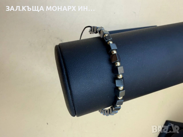Керамична гривна със златни топчета, снимка 3 - Гривни - 52171866