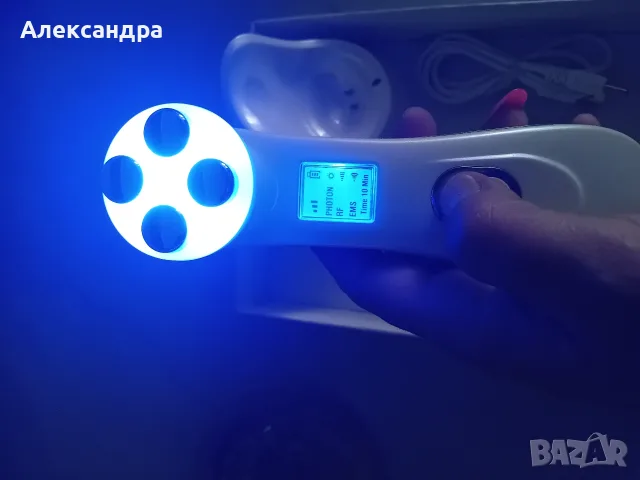 Мултифункционален Козметичен Уред за Лице 5 в 1 (RF, EMS, LED фототерапия), снимка 5 - Масажори - 55802438