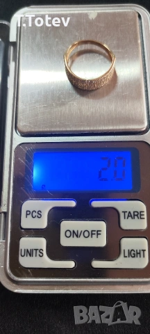 Златен дамски пръстен -14к -2гр, снимка 5 - Пръстени - 53451245