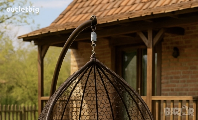 Градинска висяща люлка тип гнездо,яйце–Промоция!, снимка 4 - Градински мебели, декорация  - 52305190